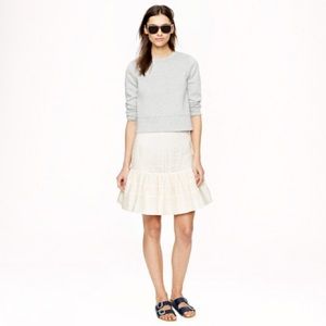J.Crew Matelasse drop-waist skirt in ivory Size 00